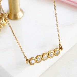 Kate Spade Crystal Bar Pendant Necklace